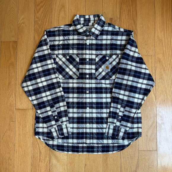 NEW Carhartt WIP Tarbell Check Flannel Shirt - Picture 1 of 3